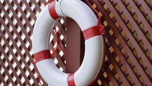 Rettungsring am Zaun