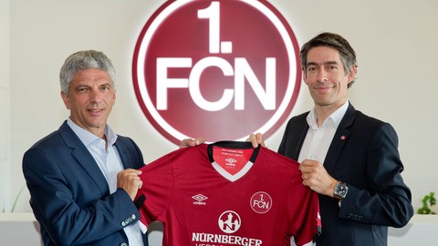 Die NÜRNBERGER Versicherung wird Haupt- und Trikotsponsor des 1. FC Nürnberg.