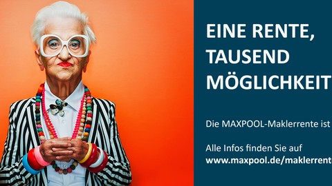 Mehr als nur vollmundige Versprechen: MAXPOOL startet die wohl fairste Maklerrente am Markt.