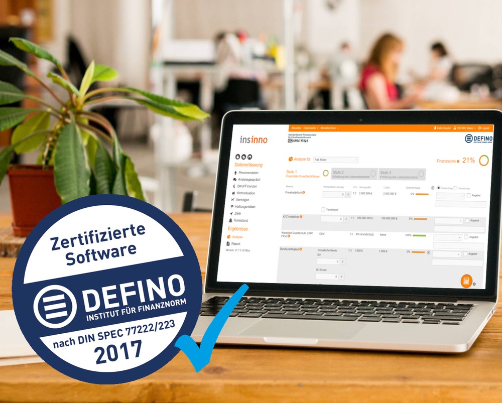 insinno bietet API-Schnittstelle für Integration von DIN SPEC 77222 in Beratungssoftware an