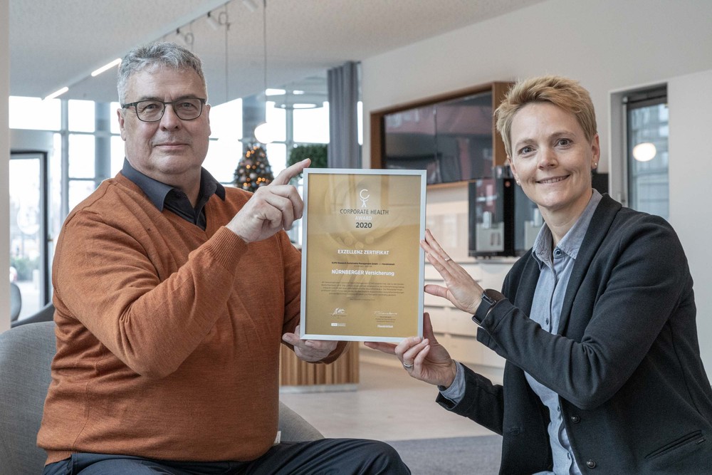 Nürnberger Versicherung erhält erneut Exzellenz-Siegel des renommierten Corporate Health Awards